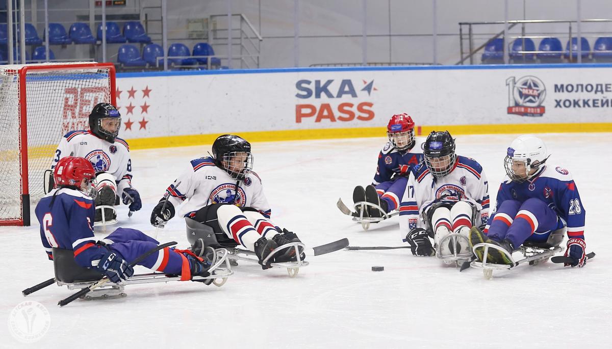 Детская следж-хоккейная лига: енот Фырк – награда для отважных маленьких спортсменов  